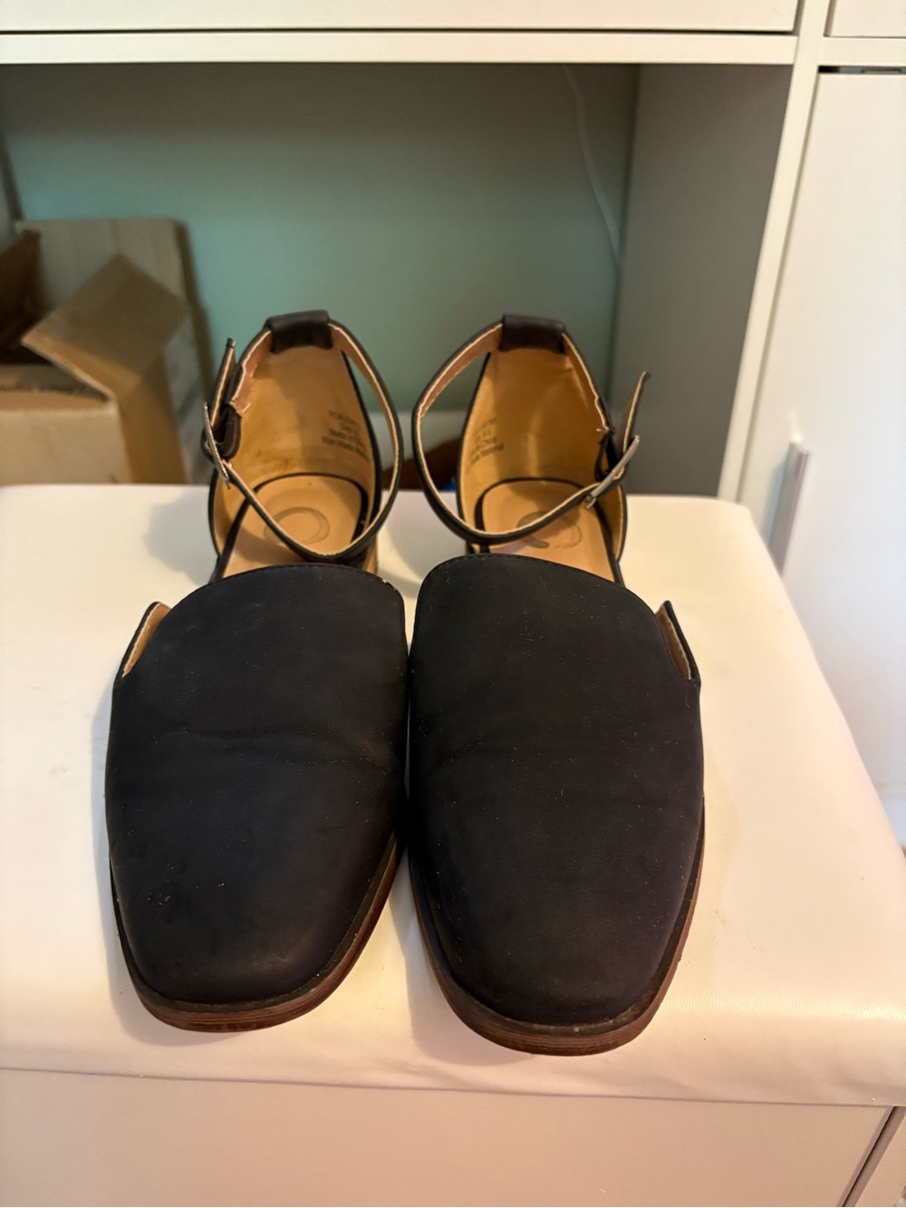 Black Ankle-Strap D'Orsay Flats - Women - Picture 3 of 6